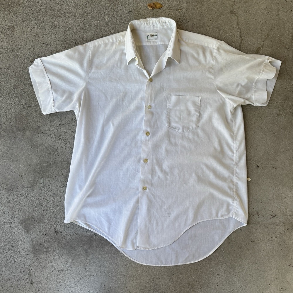 Vintage 50s 60s Short Sleeve Button Up Shirt Westerfield Sz 16 Large Rockabilly